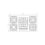 اجاق گاز استیل | کن مدل M523 - Image 3