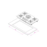 اجاق گاز شیشه ای | کن مدل iG503W - Image 2