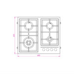 اجاق گاز استیل | کن مدل IS6401 - Image 7