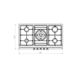 اجاق گاز استیل | کن مدل ISD505 - Image 2