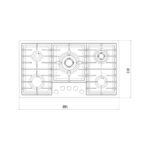 اجاق گاز استیل | کن مدل Polaris - Image 2