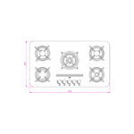 اجاق گاز شیشه ای | کن مدل پاردیک - Image 3