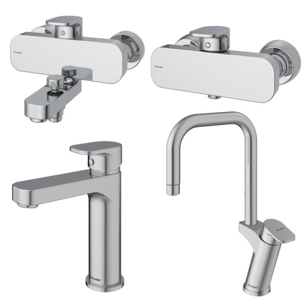 تاین-4 ست 4 تیکه شیرآلات | شودر مدل تاین - Image 1