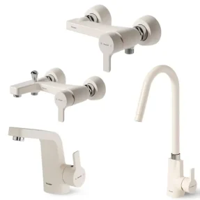 ست 4 تیکه شودر مدل راموند | شیری کروم